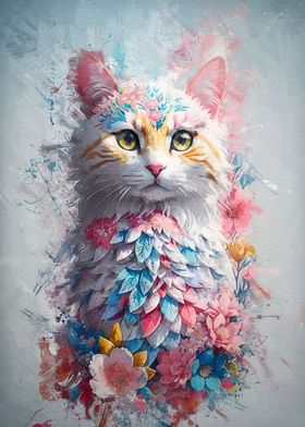 Colorful Cat Fantasy