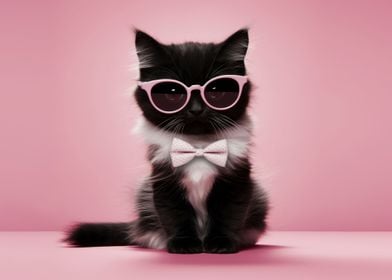 Fashion Kitten with Bowtie