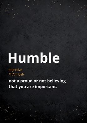 humble definition posters