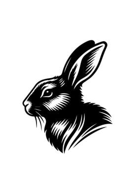 Rabbit Stencil Design