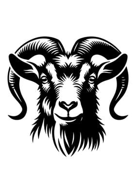 Goat Stencil Design