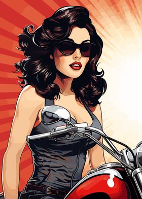 Pinup Girl Motorcycle