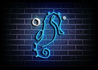 Seahorses Neon Sign