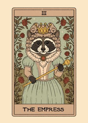 The Empress Raccoons Tarot