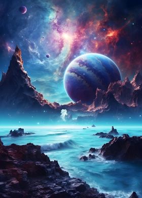 Neptune Surreal Planet