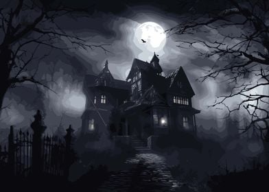 scary haunted house