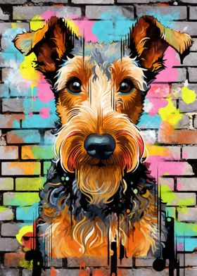 Airedale Terrier Graffiti