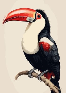 Toucan Japanese Painting