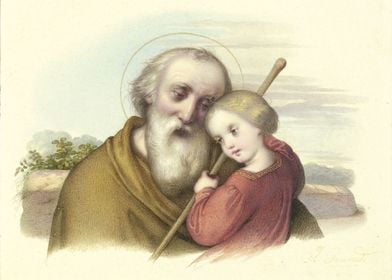 St Joseph with baby Jesus