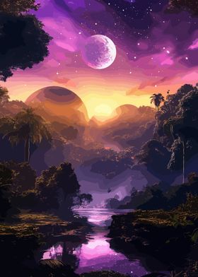 Jungle Night Sky