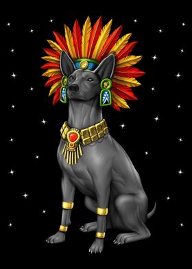 Xolo Dog Aztec Warrior