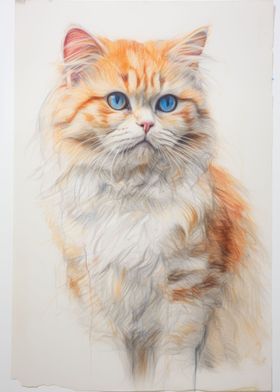 Scottish Fold Cat Sketch