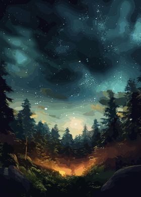 Jungle Night Sky