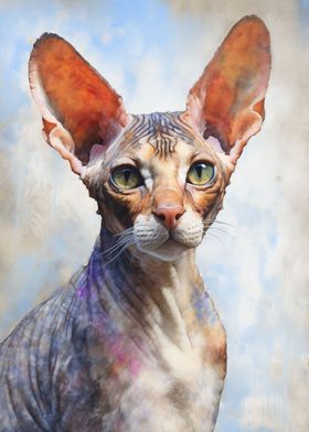 Cornish Rex Cat Sketch