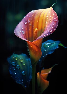 Rainy Calla Flower