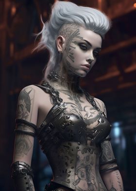 Tattooed Cyber Lady