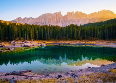 Carezza lake italy Latemar