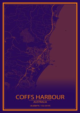 Coffs Harbour Purple Map