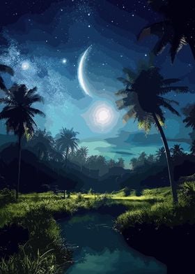 Jungle Night Sky