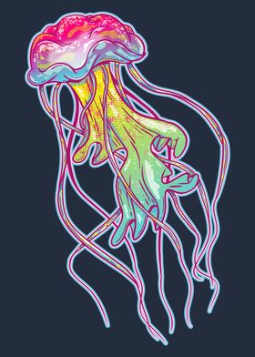 Colourful jellyfish