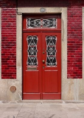 Red traditional door