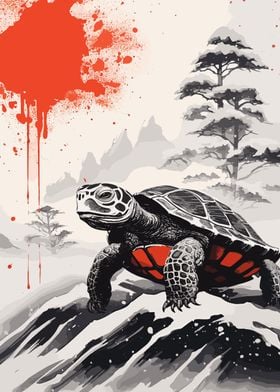 Turtle Japanese Painting