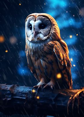 Epic Rainy Barn Owl