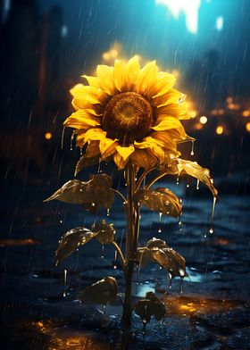 Rainy Sun flower