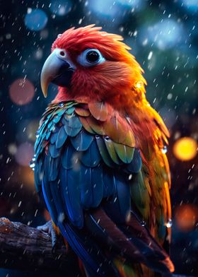 Epic Rainy Lovebird