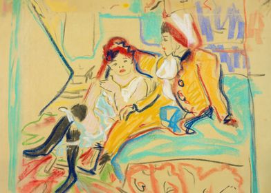 Two Girls on a Divan