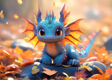 Baby Dragon in Fall