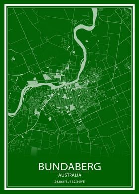 Bundaberg AUS Green Map