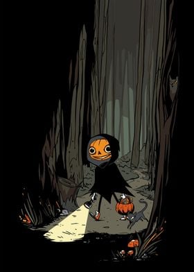 Pumpkin and Black Cat