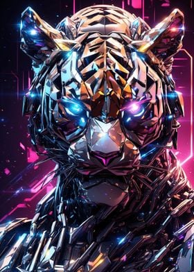 Cyberpunk Siberian Tiger