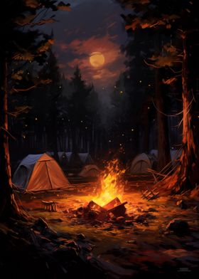 Camping fire 