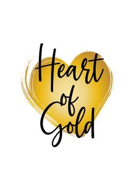 Heart of gold typography