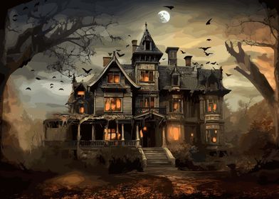 scary haunted house