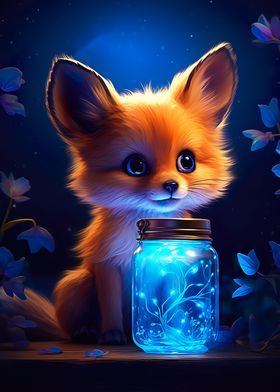 Cute fox Luminous Glow