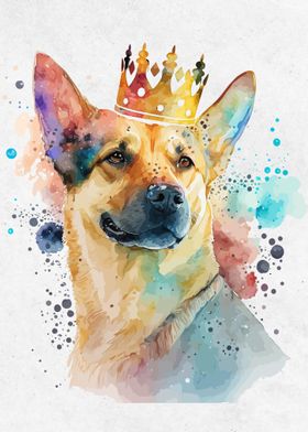 Watercolor Animal Dog Cat