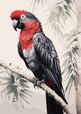 Parrot Japanese Painting