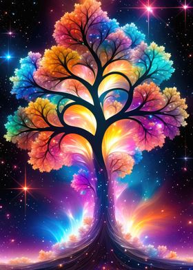 Colorful Fractal Tree 02