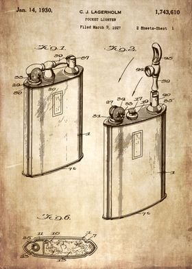1927 pocket lighter patent
