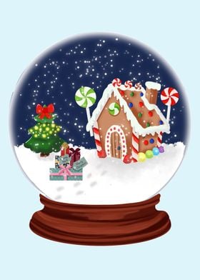 Gingerbread Snow Globe