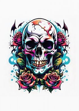 Skull and roses III