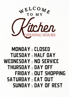 Kitchen Opening Hours