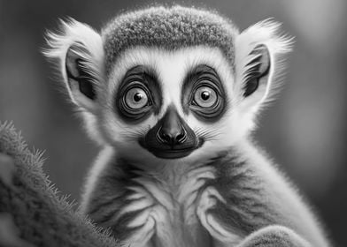 Lemur Baby In The Jungle