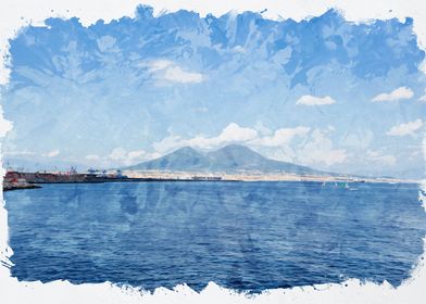 View of Vesuvio Naples