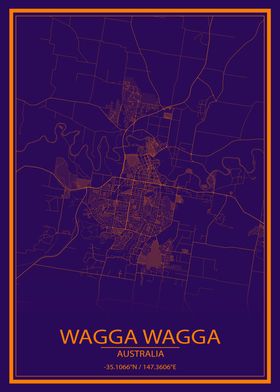 Wagga Wagga AUS Purple Map