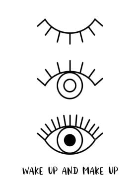 Wake up graphic eyes