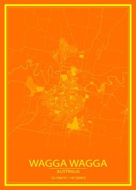 Wagga Wagga AUS Orange Map